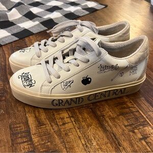 White Graphic Sneakers